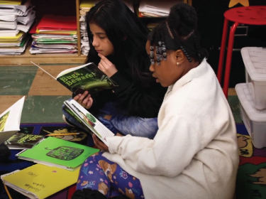  students reading